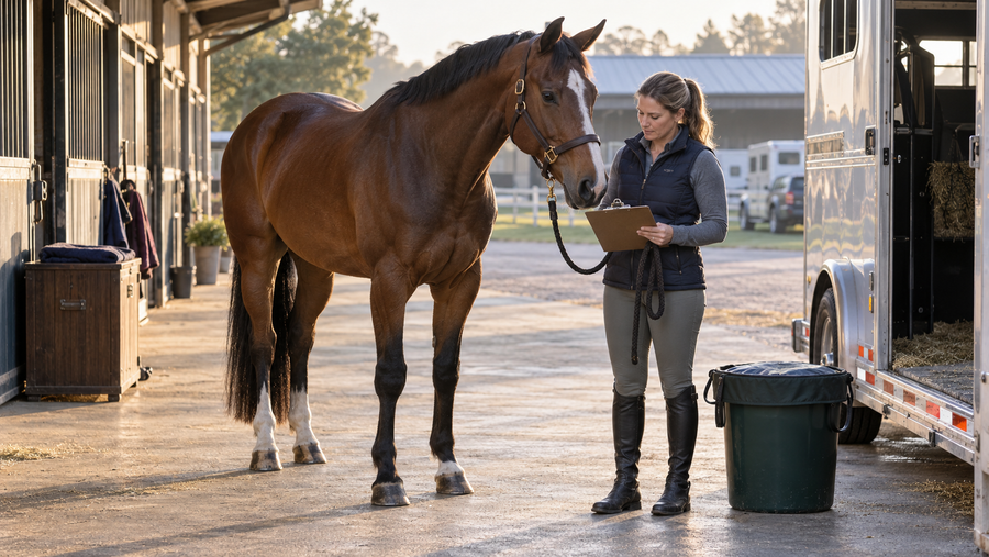 Horse Joint Supplements Away From Home: A Show-Barn Routine