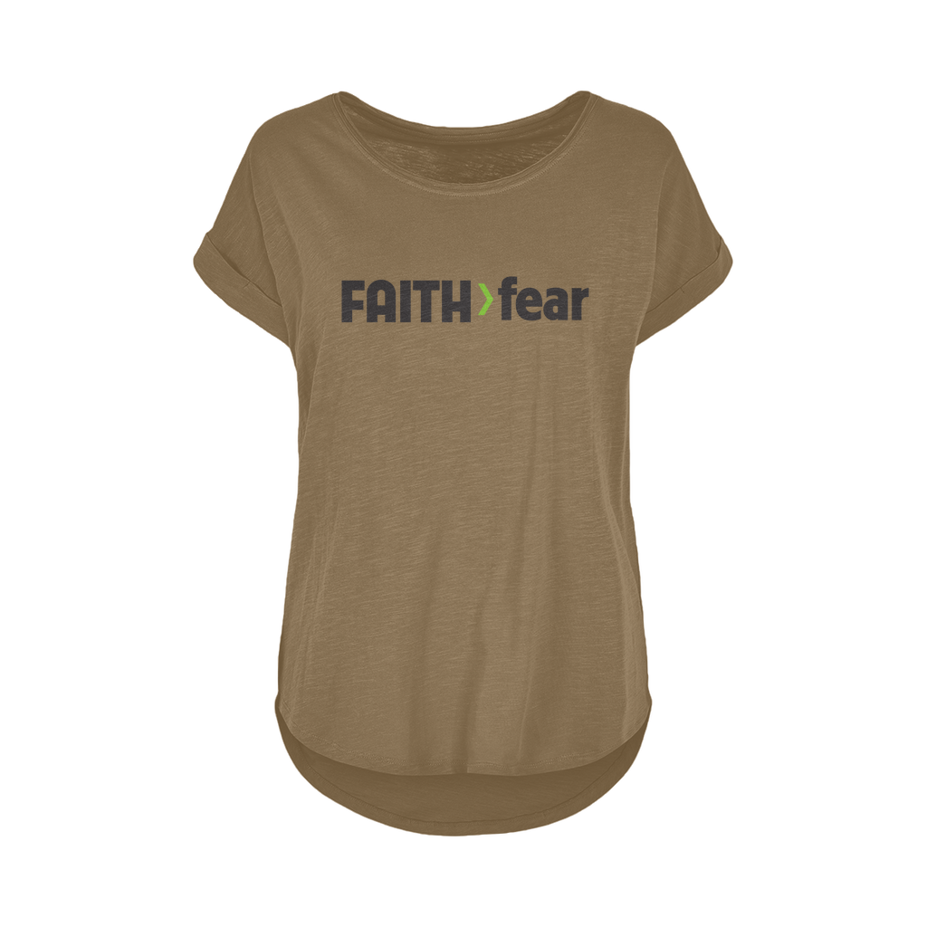 Faith > Fear Women's Long Slub Tee