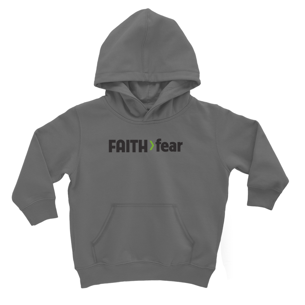 Faith > Fear Classic Kids Hooded Sweatshirt