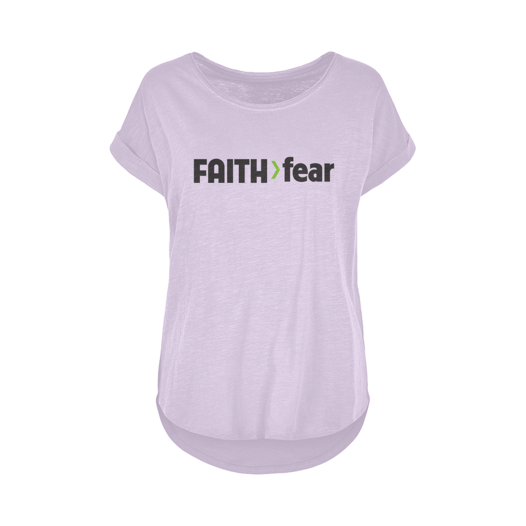 Faith > Fear Women's Long Slub Tee