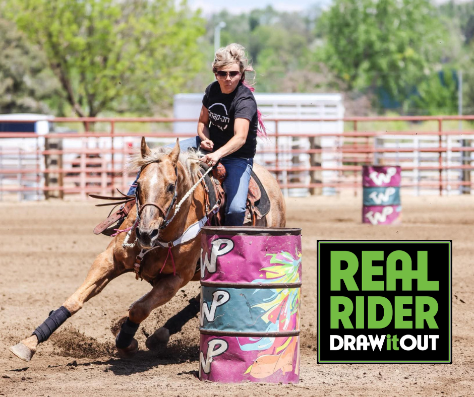 Morgan Heideman barrel racing, June 2025 Draw It Out® Real Rider of the Month