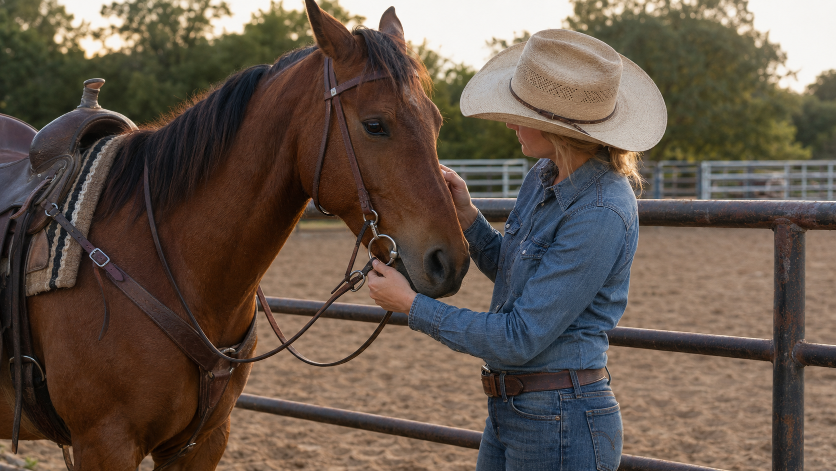 Rider checking bridle fit when a horse braces against contact
