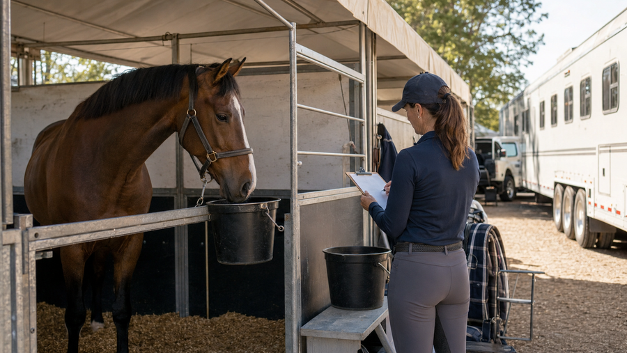 Horse Drinking Less Away From Home? What Real Riders Track