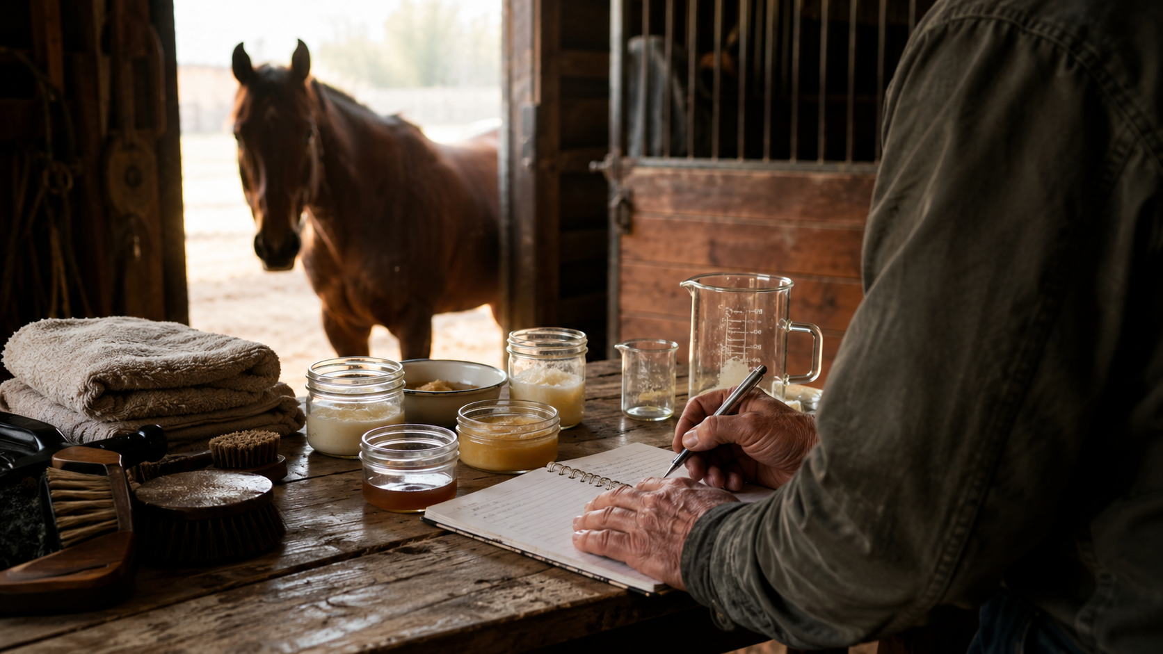 Barnside product development work inspired by the Draw It Out horse care story