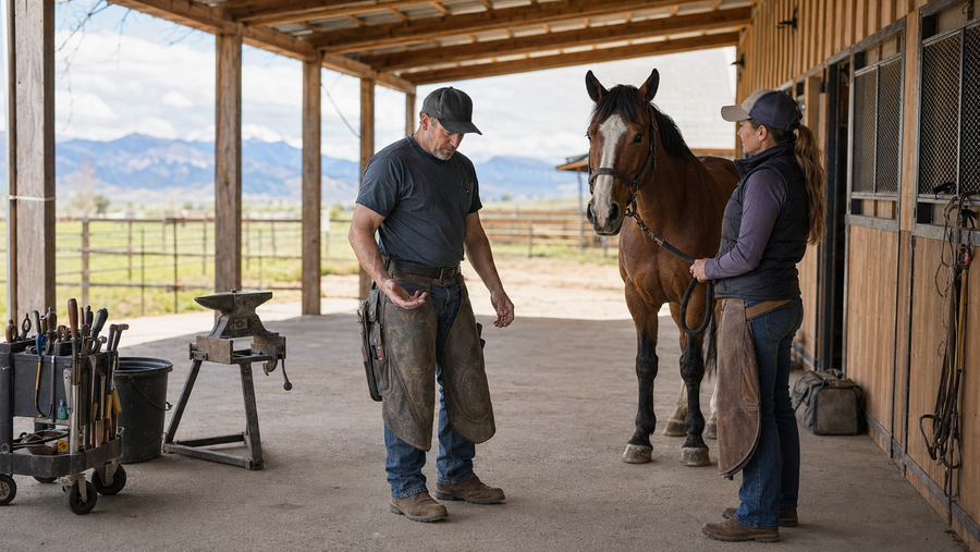 Farrier Recovery Routine After Trimming and Shoeing Horses
