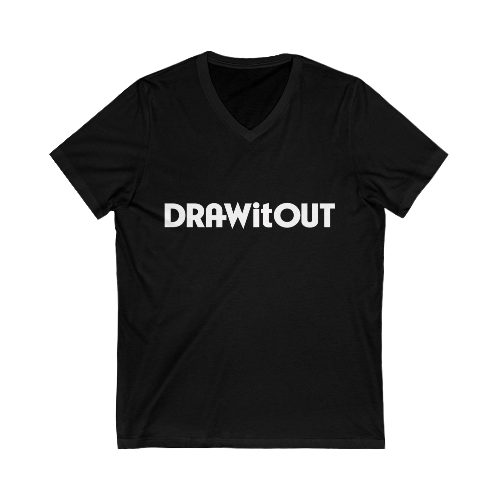 Blackout Unisex V-Neck Tee by Draw it Out®