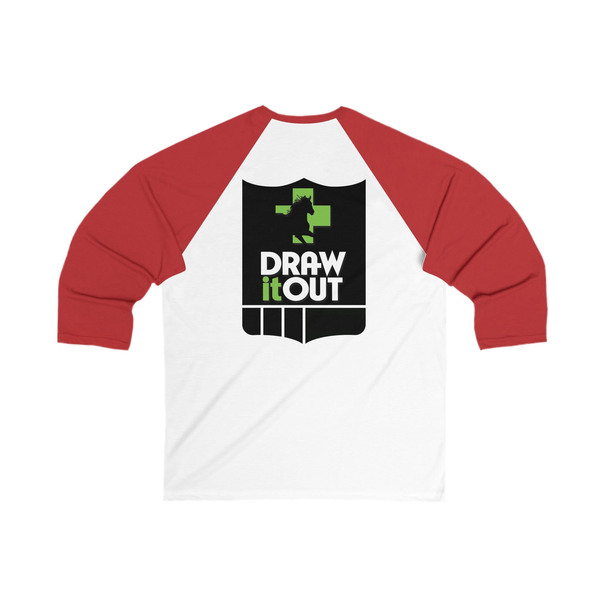 FAITH>fear™ by Draw it Out® Unisex 3/4 Sleeve Baseball Tee – Classic Style with a Perfect Fit!