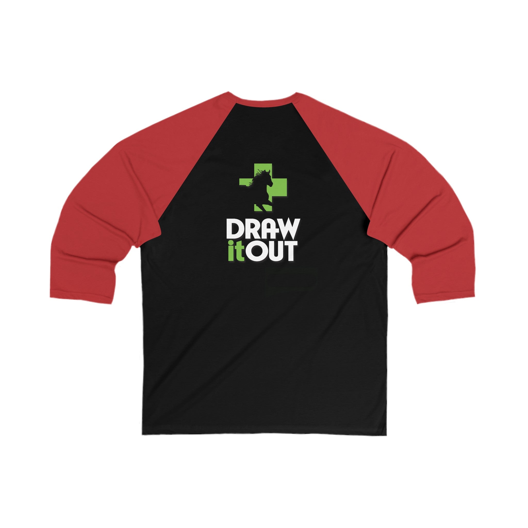 FAITH>fear™ by Draw it Out® Unisex 3/4 Sleeve Baseball Tee – Classic Style with a Perfect Fit!