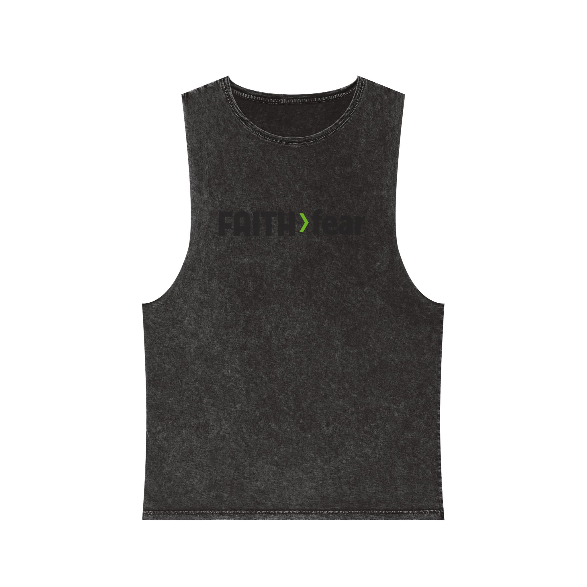 FAITH>fear™ by Draw it Out® Stonewash Sleeveless Tank Tops – Stay Cool, Look Cooler!