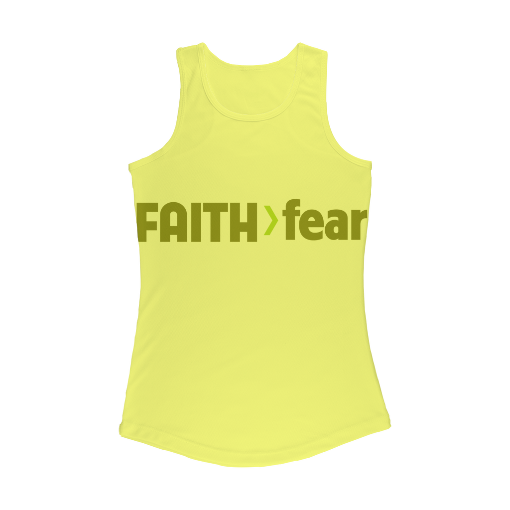 Faith > Fear Performance Racerback Tank Top