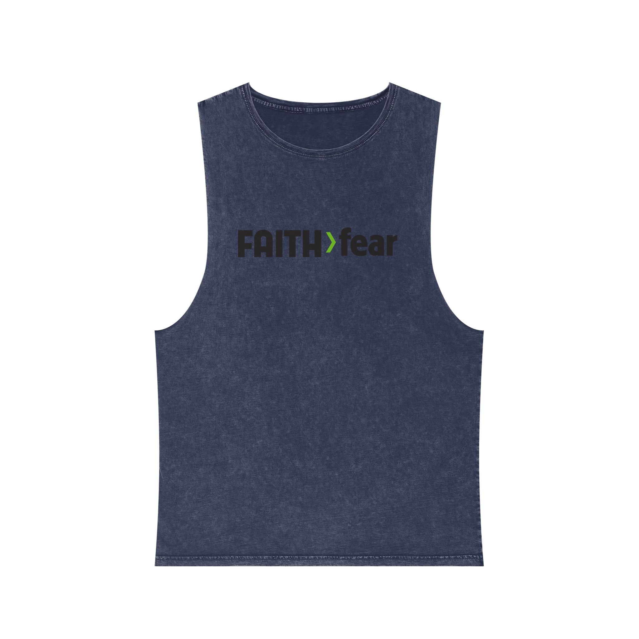 FAITH>fear™ by Draw it Out® Stonewash Sleeveless Tank Tops – Stay Cool, Look Cooler!