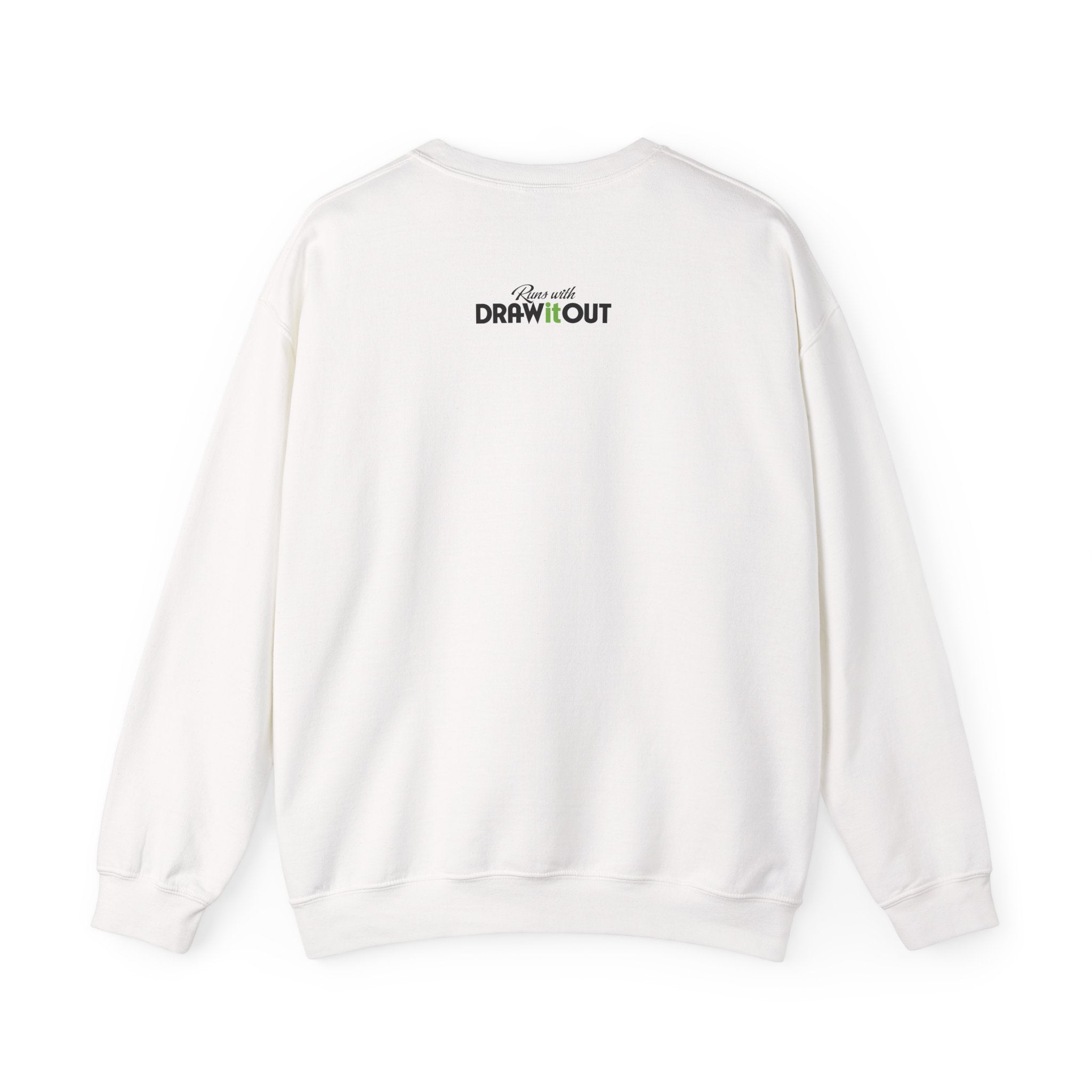 Draw It Out® Crewneck Sweatshirt – Minimal Logo, Everyday Comfort