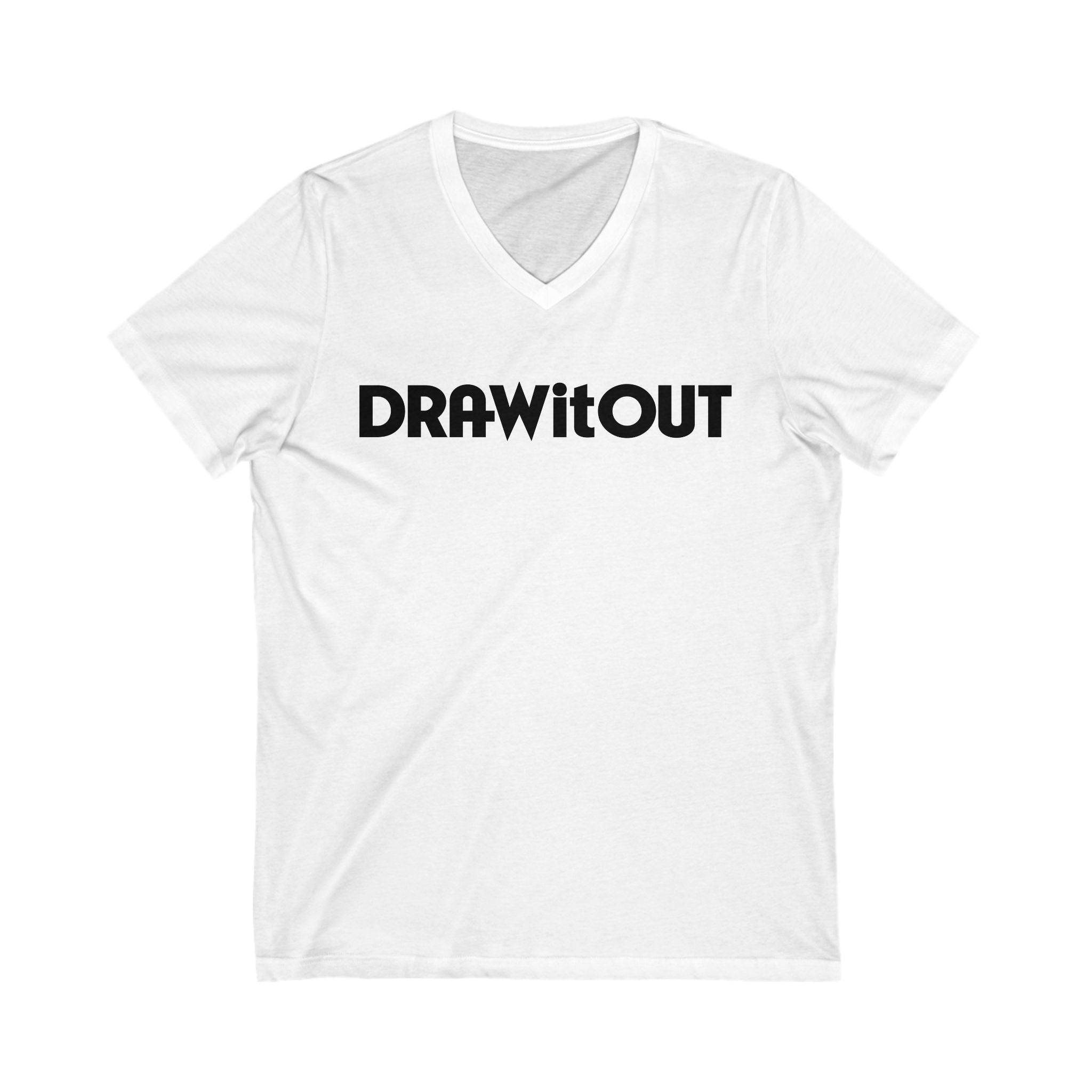 Blackout Unisex V-Neck Tee by Draw it Out®