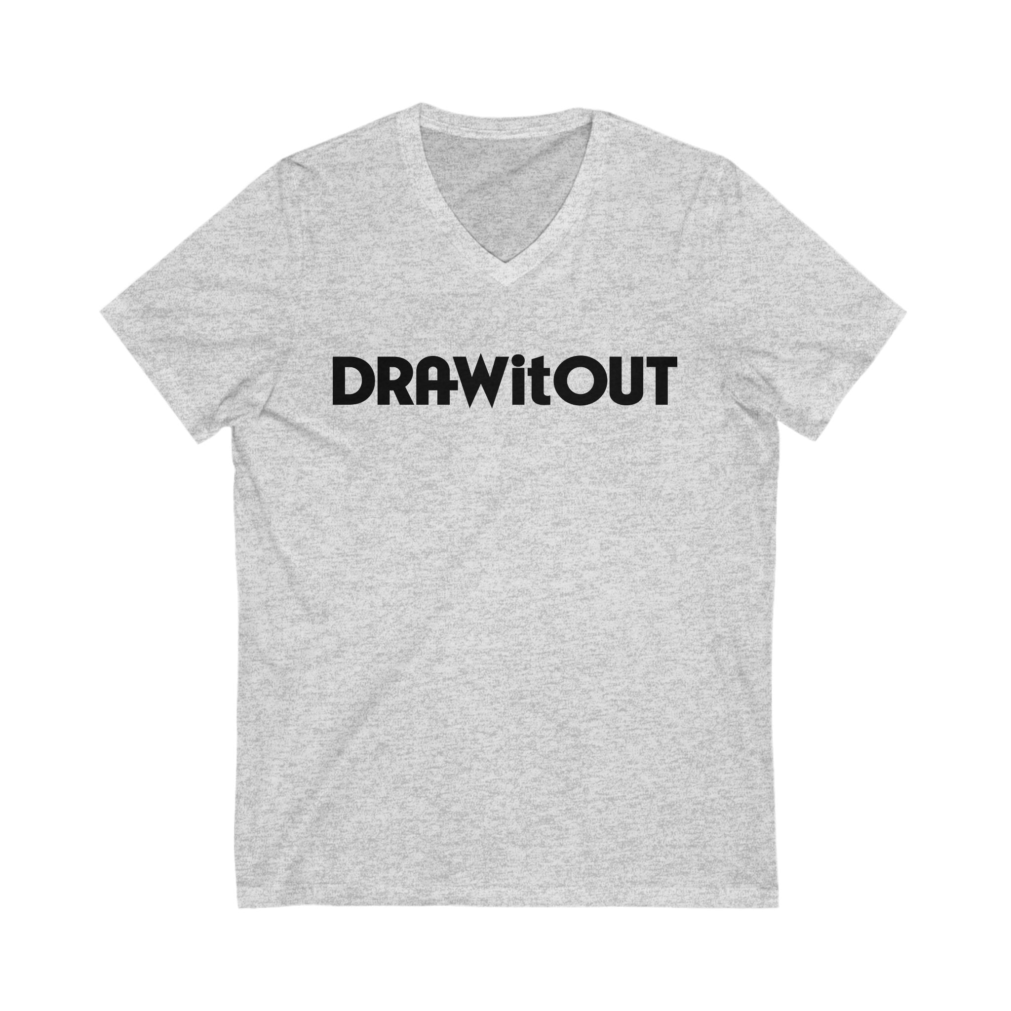 Blackout Unisex V-Neck Tee by Draw it Out®