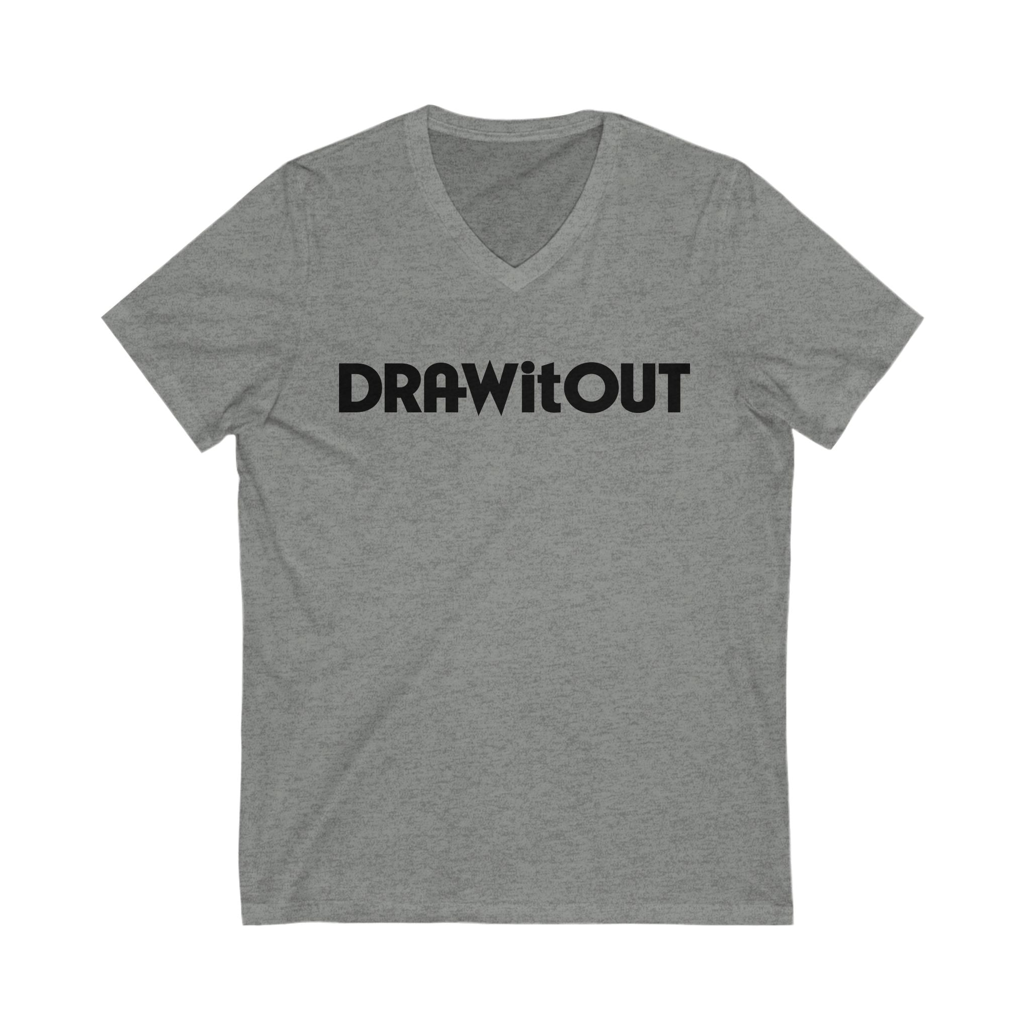 Blackout Unisex V-Neck Tee by Draw it Out®