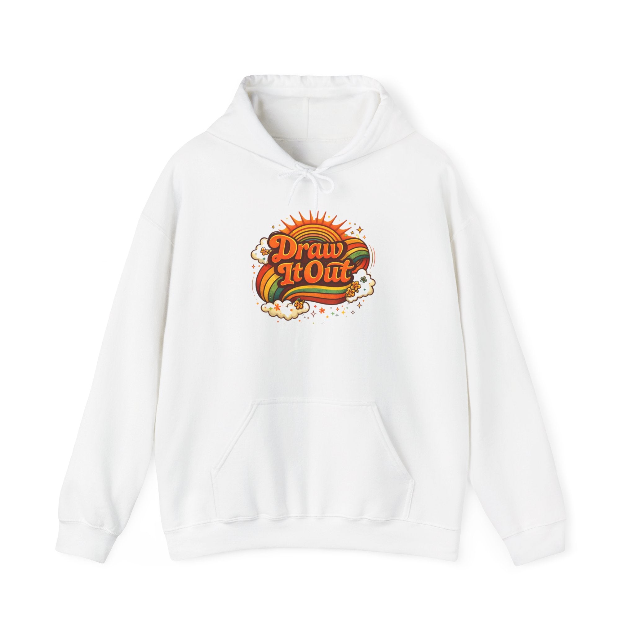 Draw It Out® Retro Graphic Hoodie – Vintage Pullover Sweatshirt