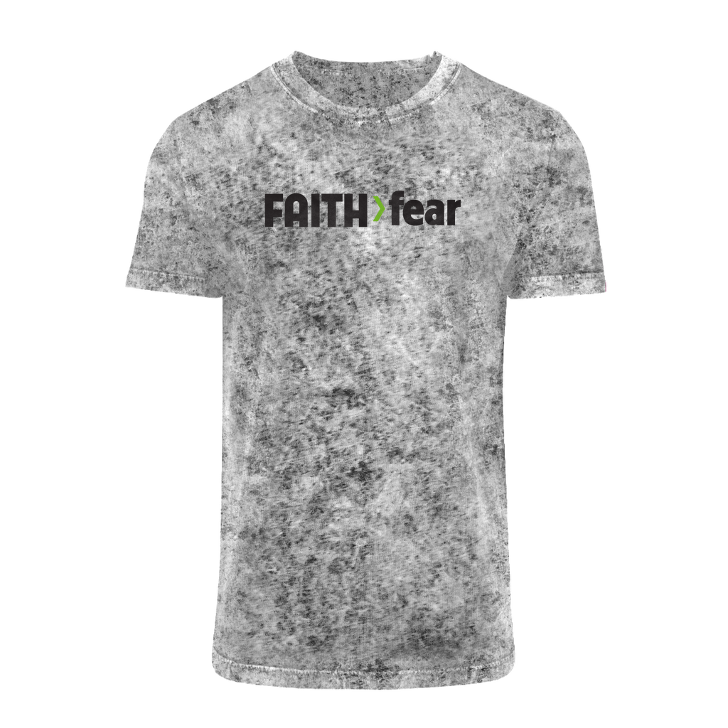 Faith > Fear: Eco-Friendly Acid Wash Tee
