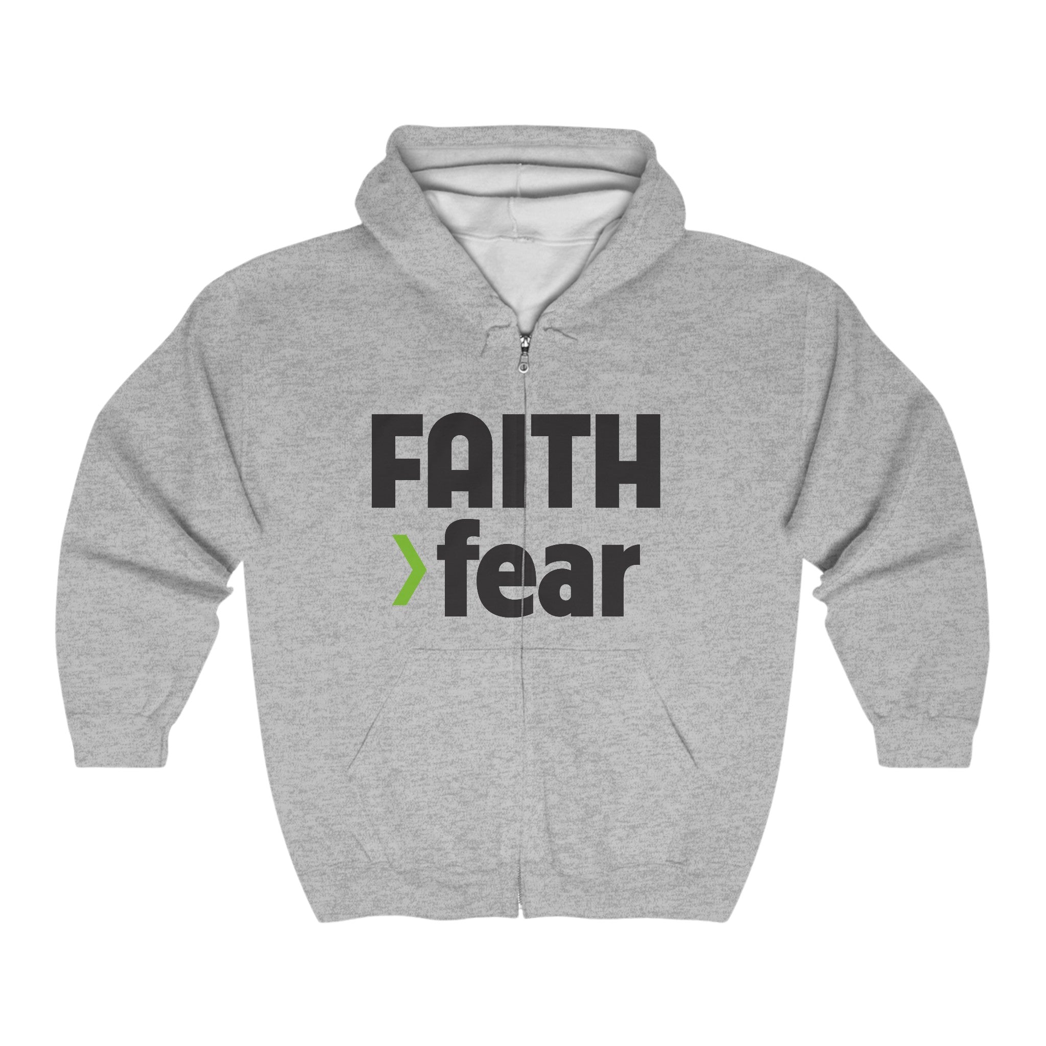 FAITH>fear™ by Draw it Out® Classic Comfy Zip-Up Hoodie – Soft, Durable, and Impossible to Take Off!