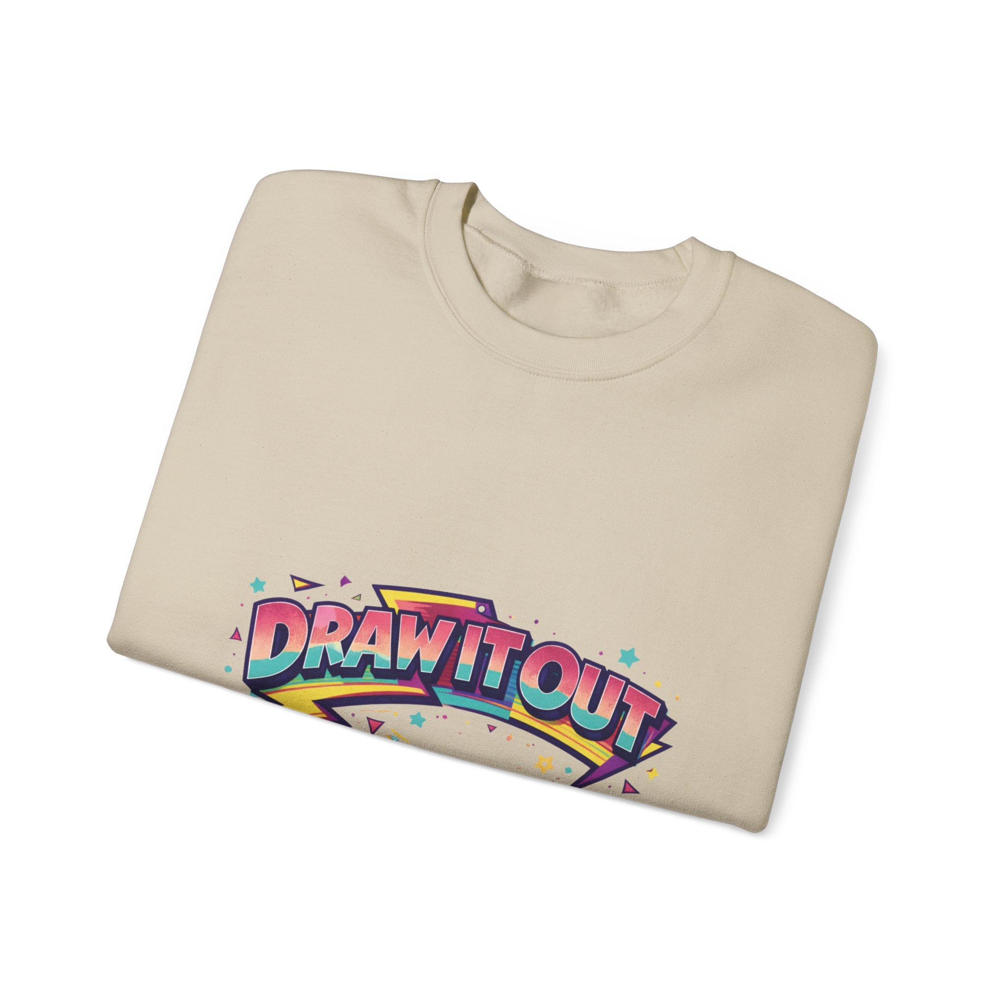 Draw It Out® Crewneck Sweatshirt – Minimal Logo, Everyday Comfort
