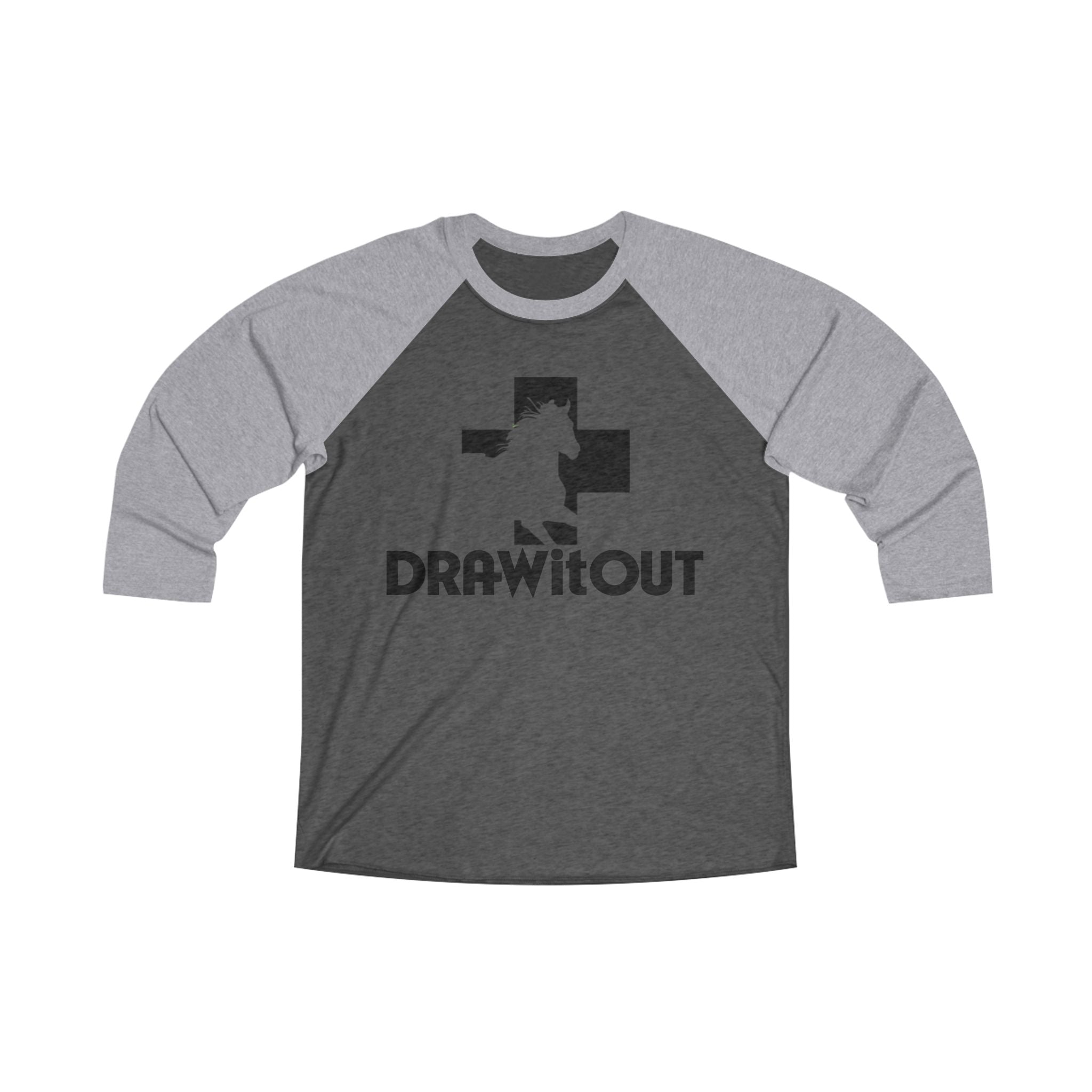 FAITH>fear™ by Draw it Out® Unisex Tri-Blend 3/4 Raglan Tee