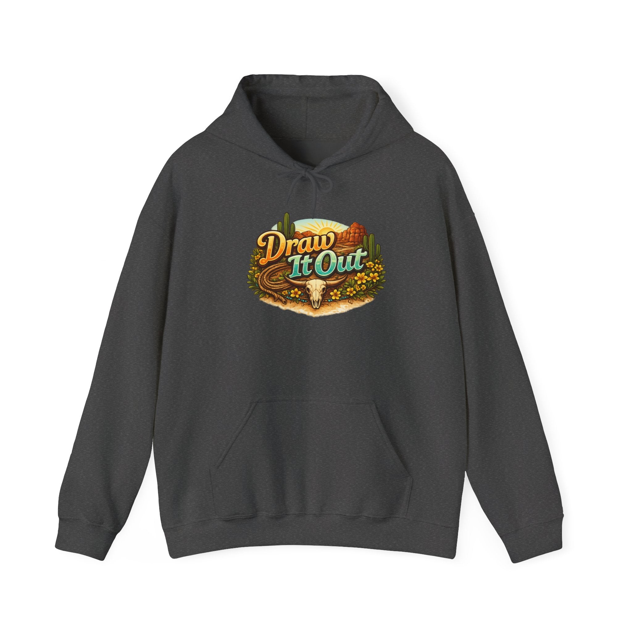 Draw It Out® Desert Sunset Graphic Hoodie | Vintage Inspired Pullover