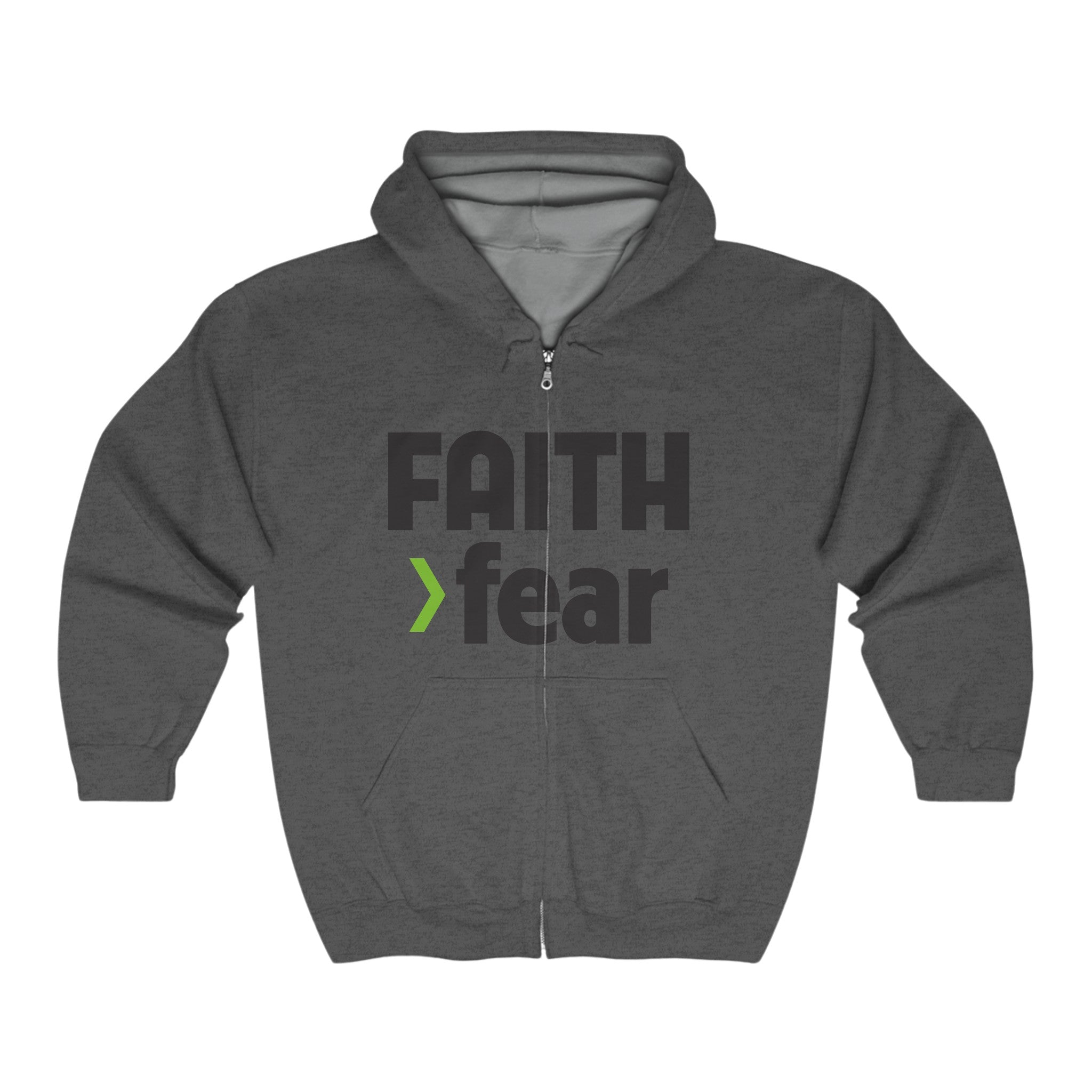 FAITH>fear™ by Draw it Out® Classic Comfy Zip-Up Hoodie – Soft, Durable, and Impossible to Take Off!