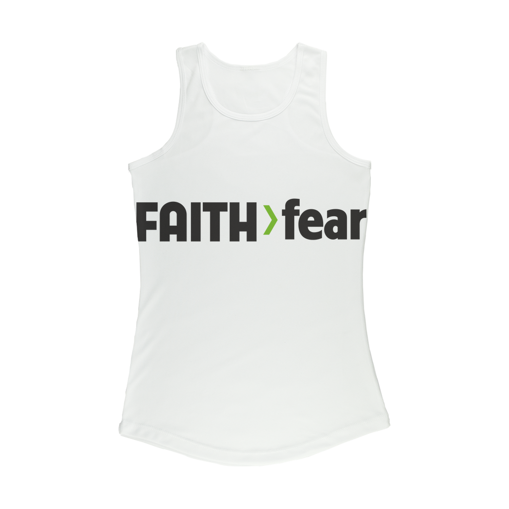 Faith > Fear Performance Racerback Tank Top