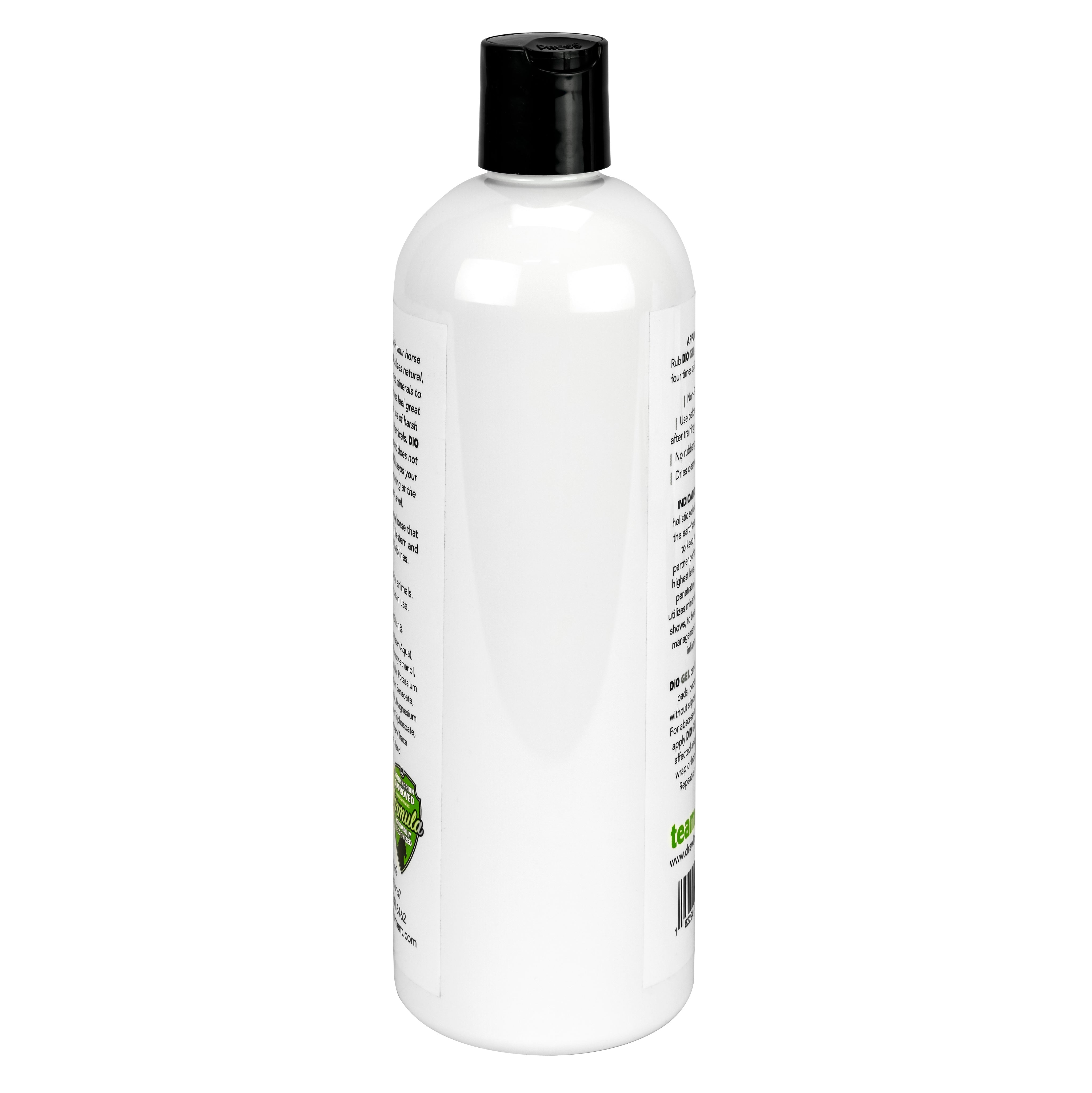 Back label of Draw It Out® 16oz Liniment Gel bottle