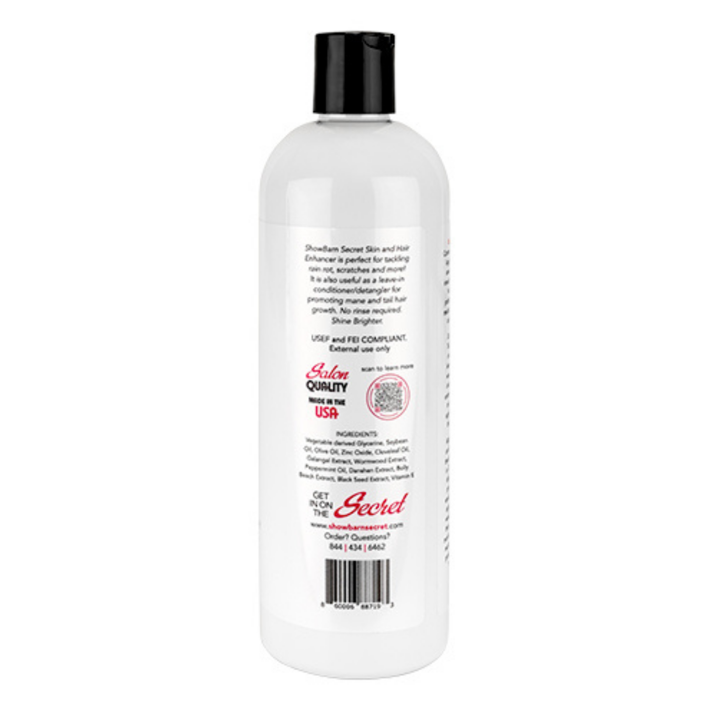 ShowBarn Secret® Skin & Hair Enhancer – Mane & Tail Growth + Rain Rot Remedy | 16oz Leave-In Conditioner for Horses
