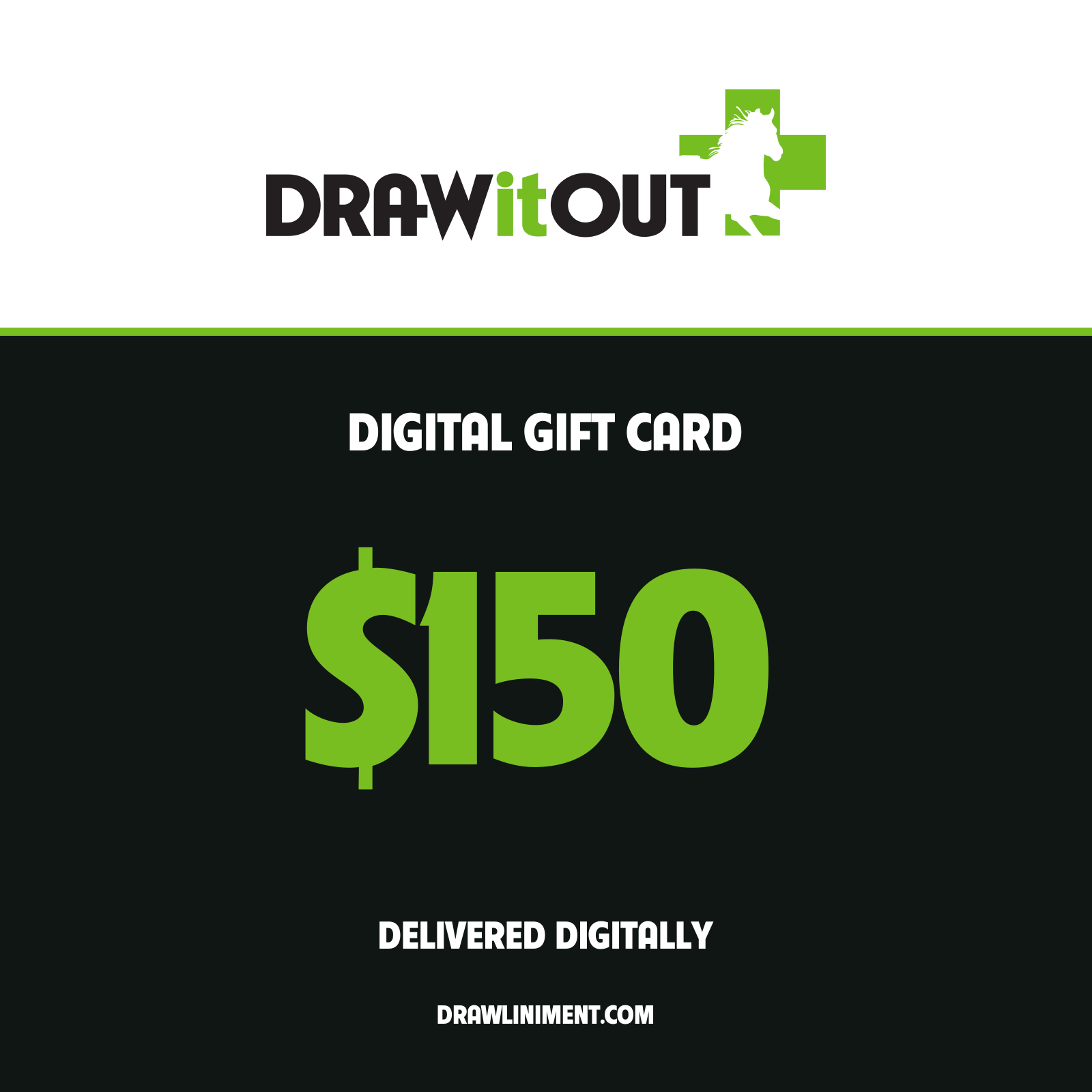 Draw It Out $150 digital gift card. Delivered digitally.