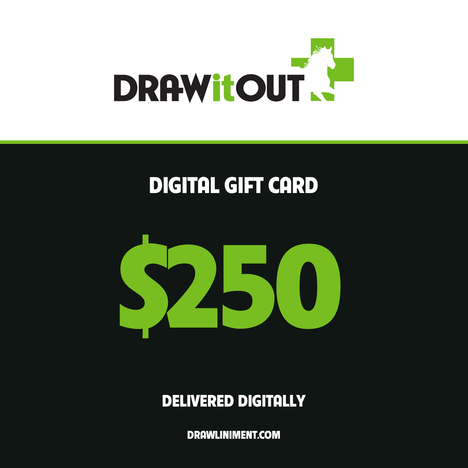 Draw It Out $250 digital gift card. Delivered digitally.