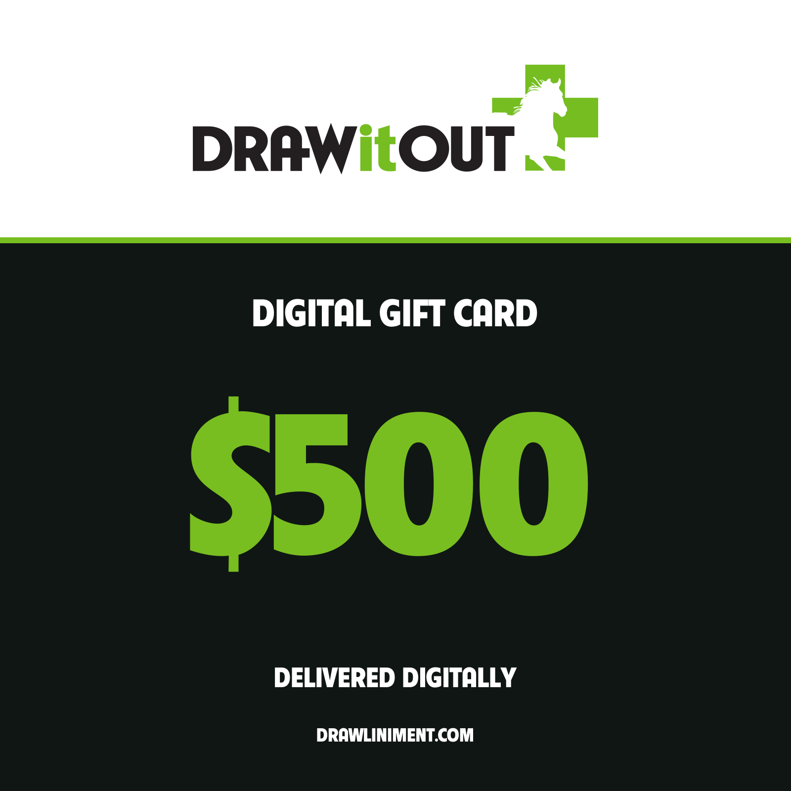 Draw It Out $500 digital gift card. Delivered digitally.