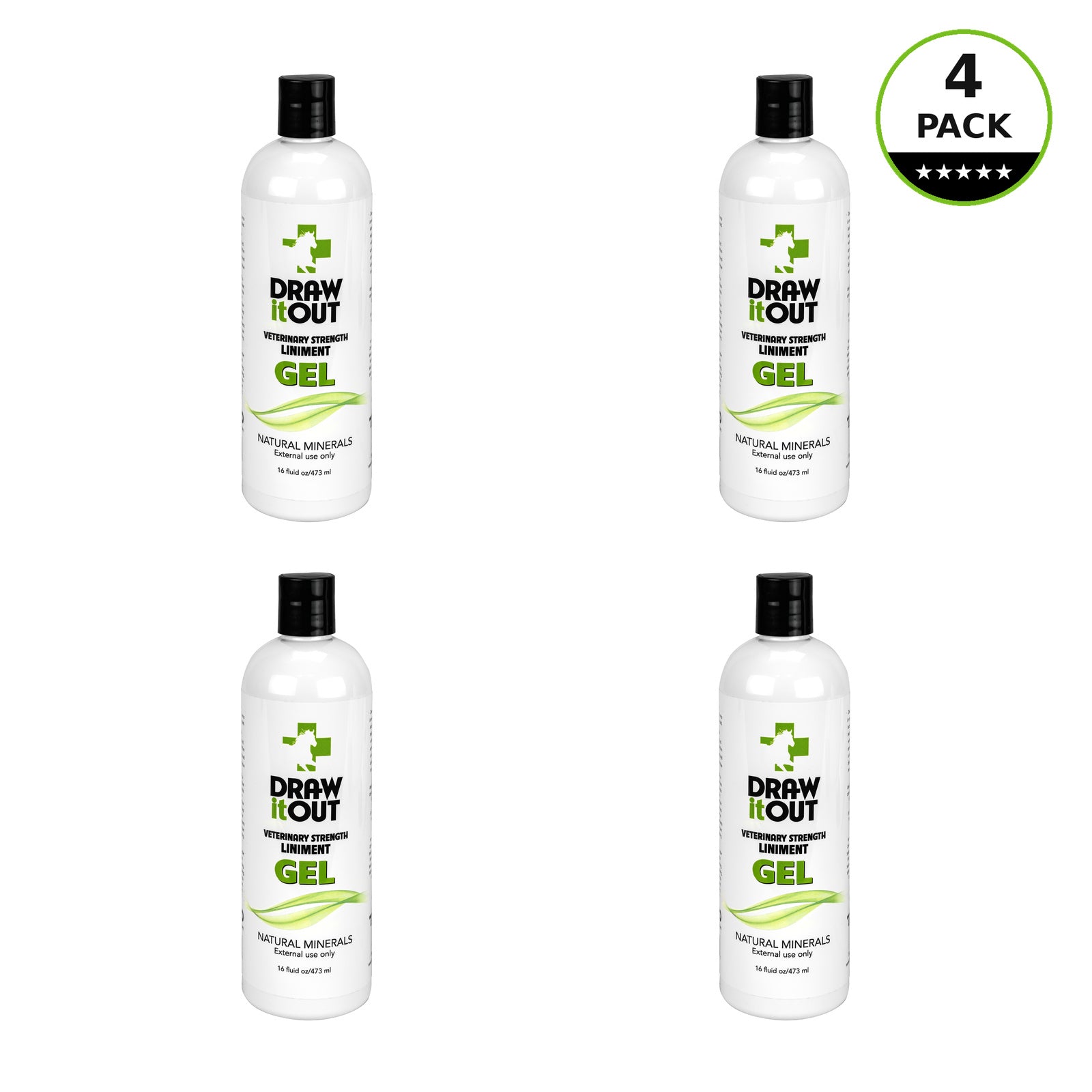 Draw It Out® 16oz Liniment Gel 4 Pack