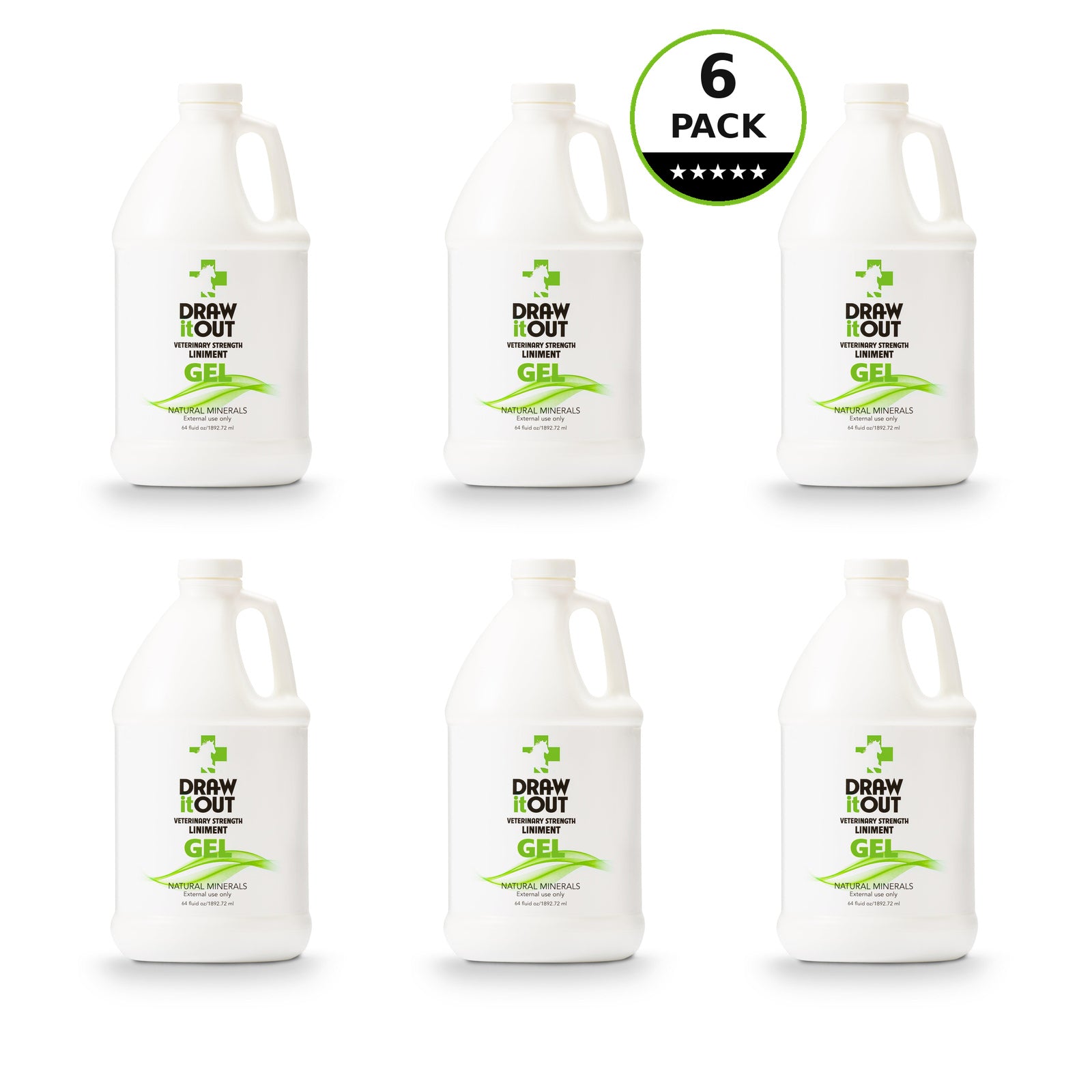 Draw It Out® 64oz Liniment Gel 6 Pack
